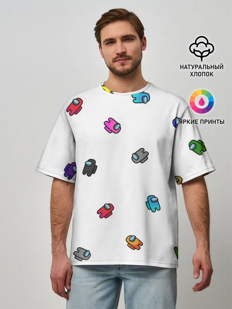 Мужская футболка оверсайз / Among Us