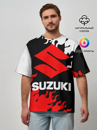 Мужская футболка оверсайз / SUZUKI