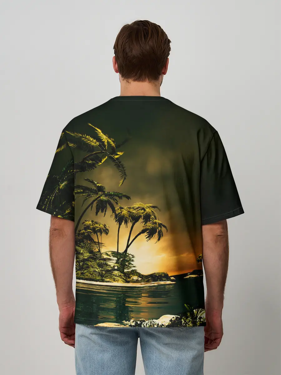 Мужская футболка оверсайз / РАЙСКИЙ ОСТРОВ