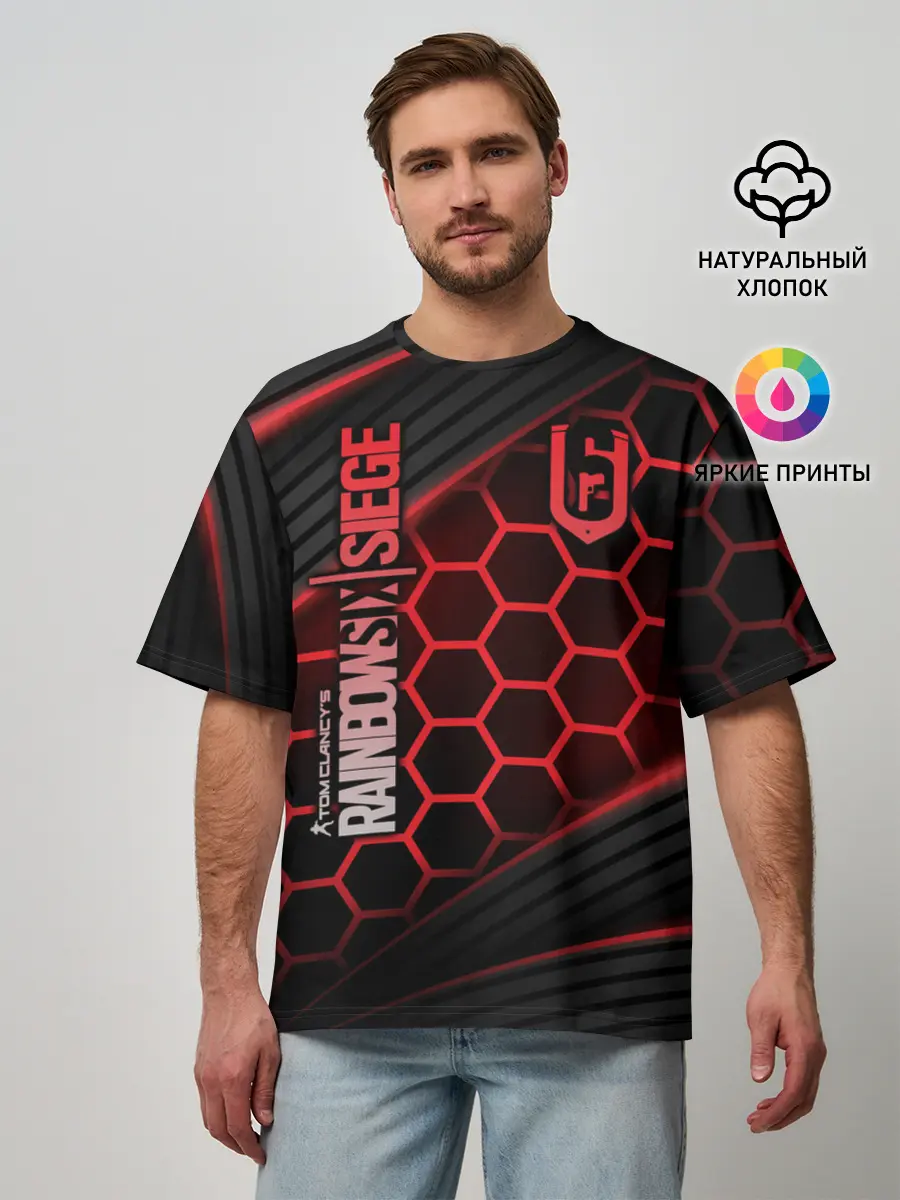 Мужская футболка оверсайз / Rainbow Six Siege