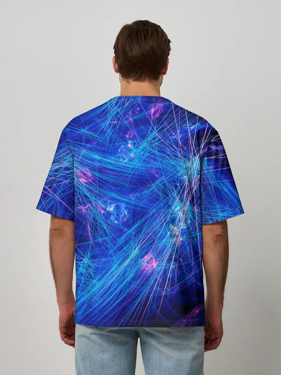 Мужская футболка оверсайз / Danganronpa neon