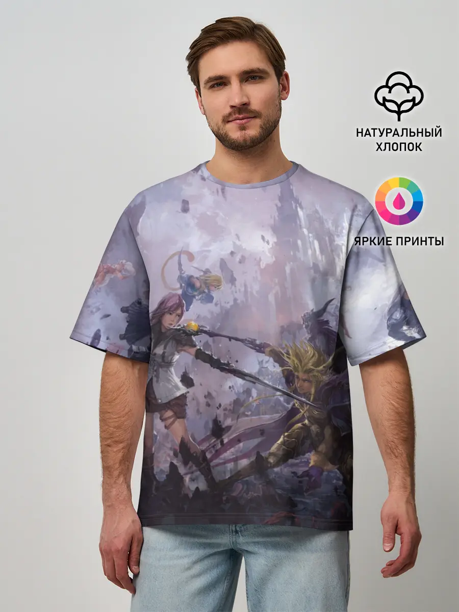 Мужская футболка оверсайз / Final Fantasy