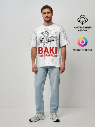 Мужская футболка оверсайз / Baki the Grappler
