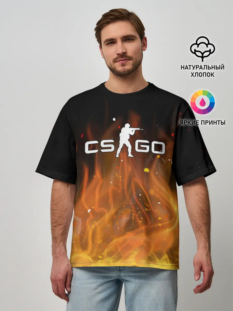 Мужская футболка оверсайз / COUNTER STRIKE