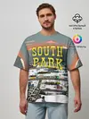 Мужская футболка оверсайз / Южный Парк разрушенный город