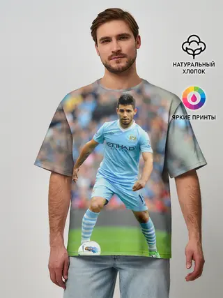 Мужская футболка оверсайз / Серхио Агуэро