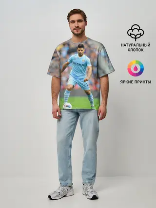 Мужская футболка оверсайз / Серхио Агуэро