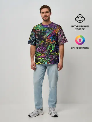 Мужская футболка оверсайз / PSYHODELIC