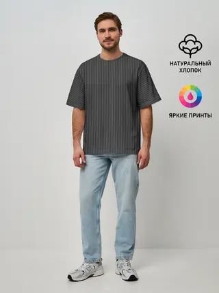 Мужская футболка оверсайз / Black&White 3