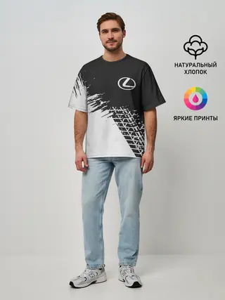 Мужская футболка оверсайз / LEXUS / ЛЕКСУС