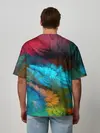 Мужская футболка оверсайз / Цветной дестрой