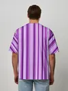 Мужская футболка оверсайз / Фиолетово-чёрные полосы