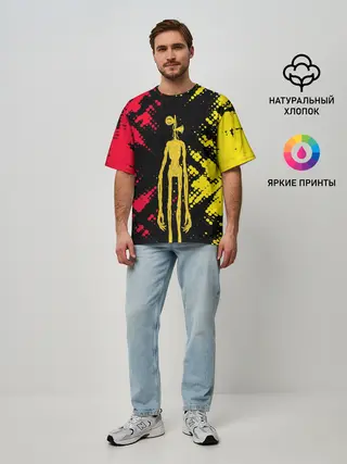 Мужская футболка оверсайз / СИРЕНОГОЛОВЫЙ