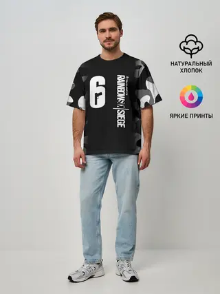 Мужская футболка оверсайз / RAINBOW SIX SIEGE