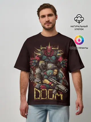 Мужская футболка оверсайз / DOOM