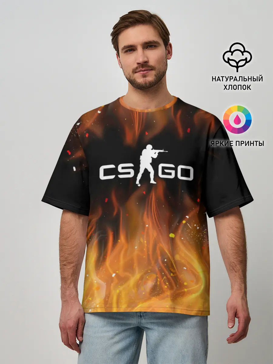 Мужская футболка оверсайз / COUNTER STRIKE