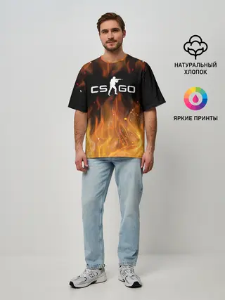 Мужская футболка оверсайз / COUNTER STRIKE