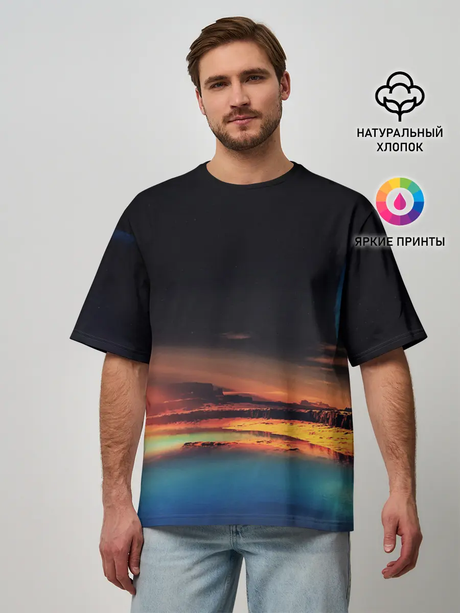 Мужская футболка оверсайз / Марс