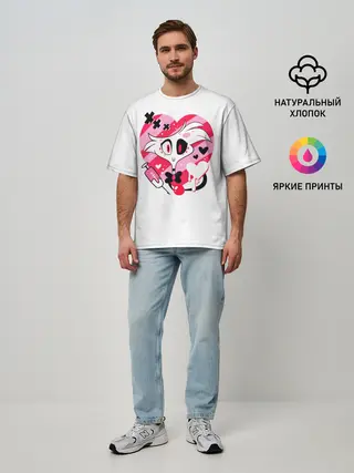 Мужская футболка оверсайз / Hazbin Hotel