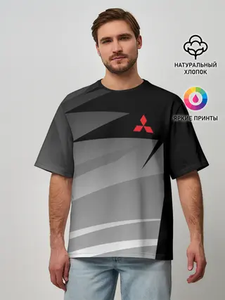 Мужская футболка оверсайз / MITSUBISHI SPORT