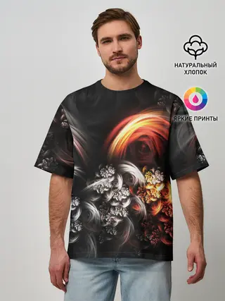 Мужская футболка оверсайз / FRACTALS