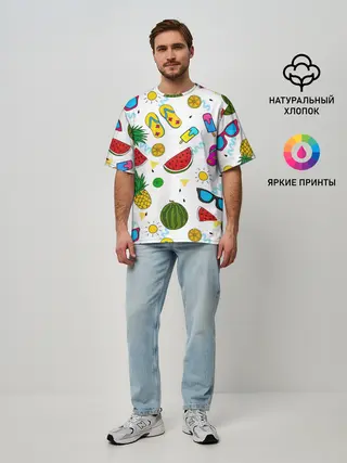 Мужская футболка оверсайз / Летняя