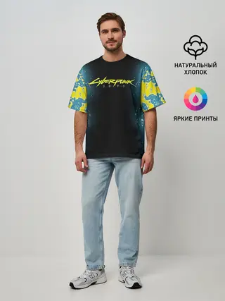 Мужская футболка оверсайз / CYBERPUNK 2077 | КИБЕРПАНК 2077