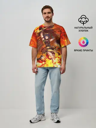 Мужская футболка оверсайз / Сян Лин | Genshin Impact