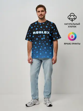 Мужская футболка оверсайз / Roblox X Marshmello