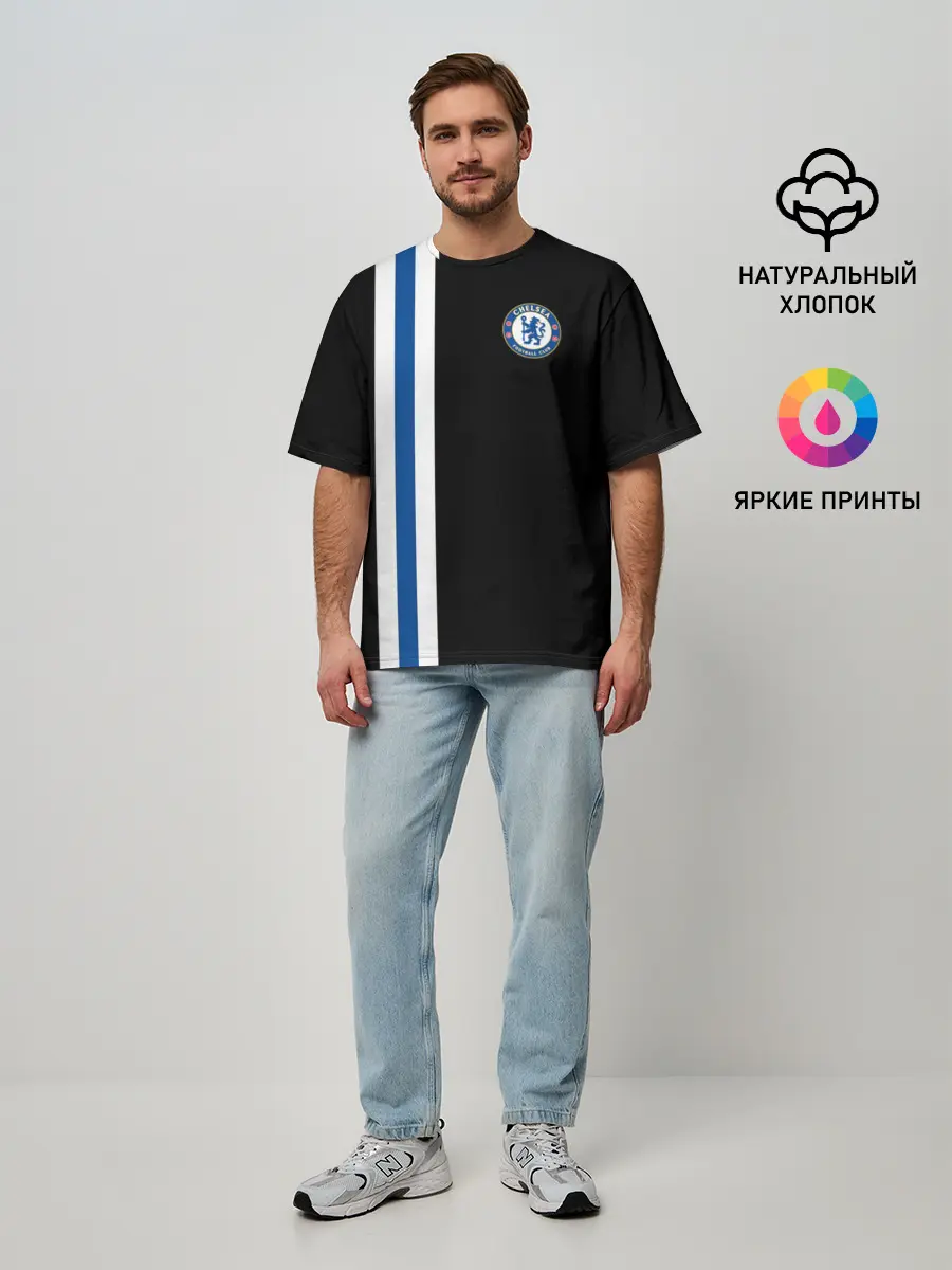 Мужская футболка оверсайз / Chelsea / Line Сollection 2