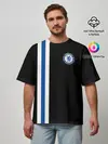 Мужская футболка оверсайз / Chelsea / Line Сollection 2