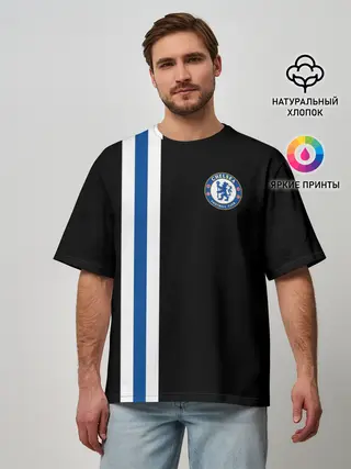 Мужская футболка оверсайз / Chelsea / Line Сollection 2
