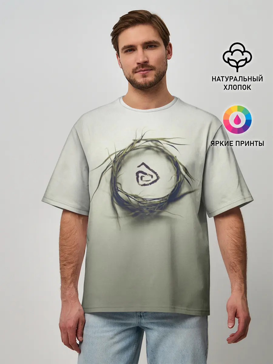 Мужская футболка оверсайз / Настоящий Детектив Символ