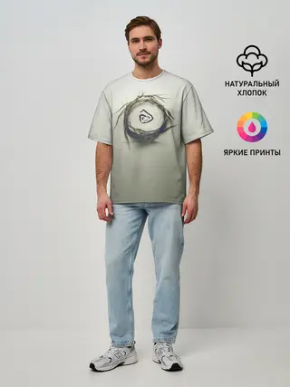 Мужская футболка оверсайз / Настоящий Детектив Символ