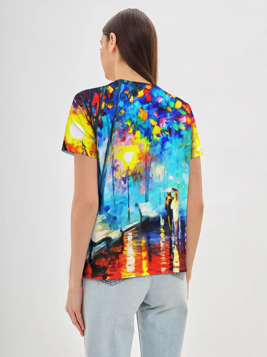 Женская базовая футболка / ВЕЧЕРНЯЯ ПРОГУЛКА