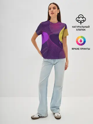 Женская базовая футболка / ГЕОМЕТРИЧЕСКИЕ ЛИНИИ