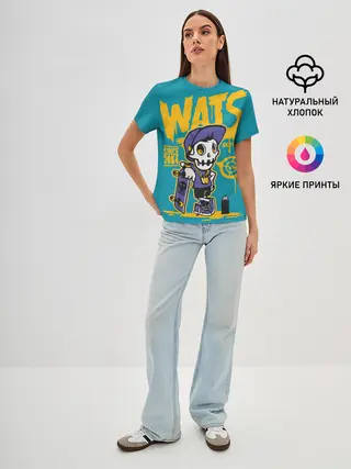 Женская базовая футболка / Граффити Wats
