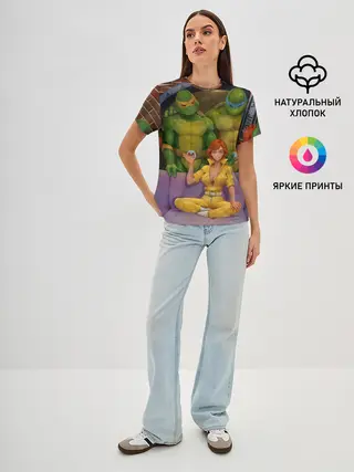 Женская базовая футболка / ЧЕРЕПАШКИХАБ