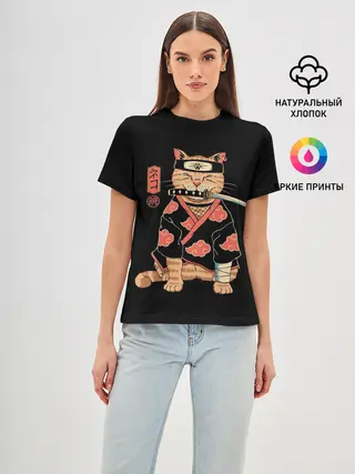 Женская базовая футболка / ITACHI CAT