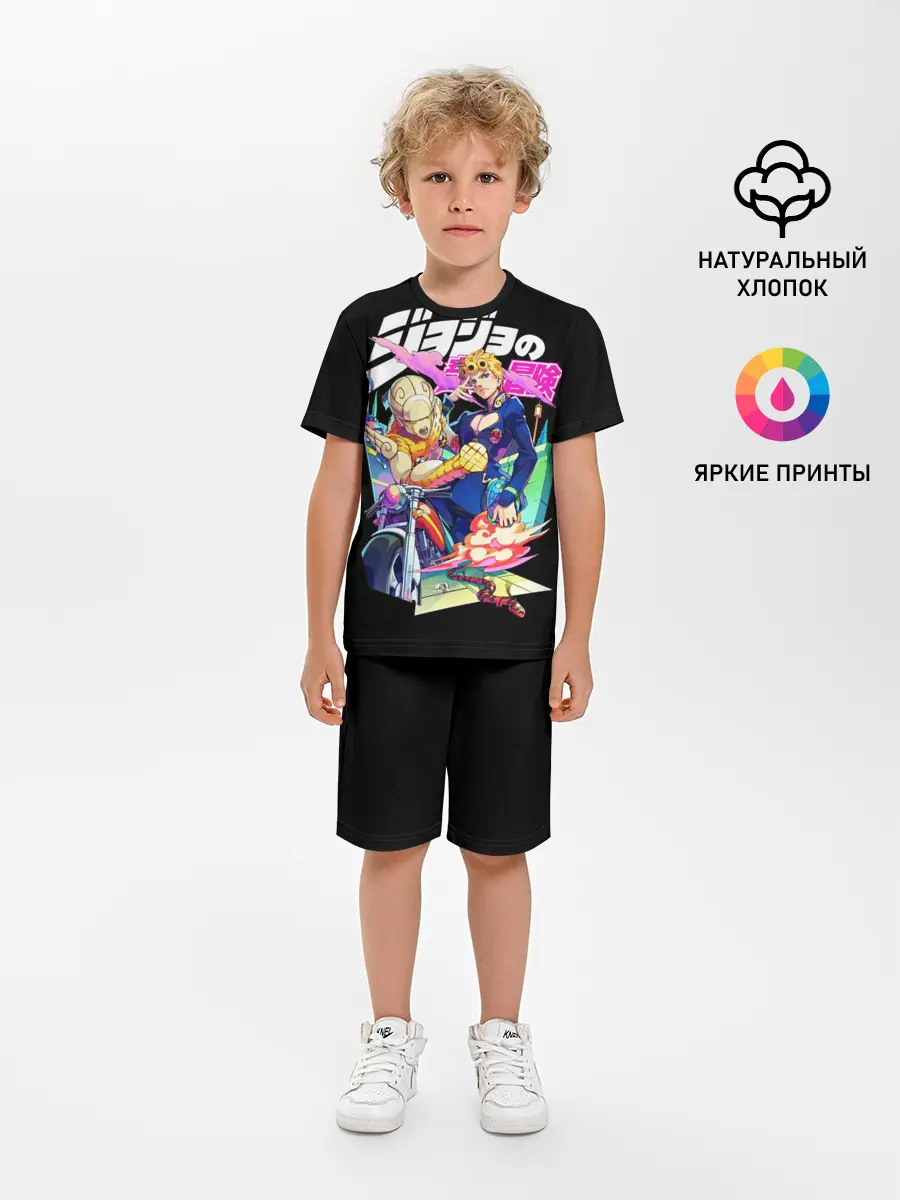 Детская пижама с шортами / Кира джоджо на черном