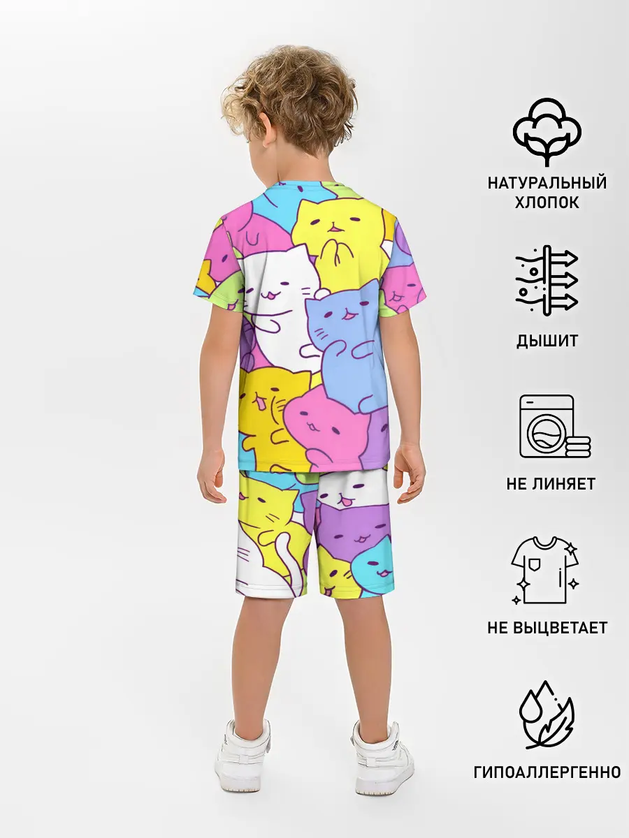 Детская пижама с шортами / МИЛЫЕ КОТЯТКИ