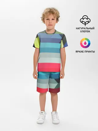 Детская пижама с шортами / ТЕКСТУРА ЛИНИИ