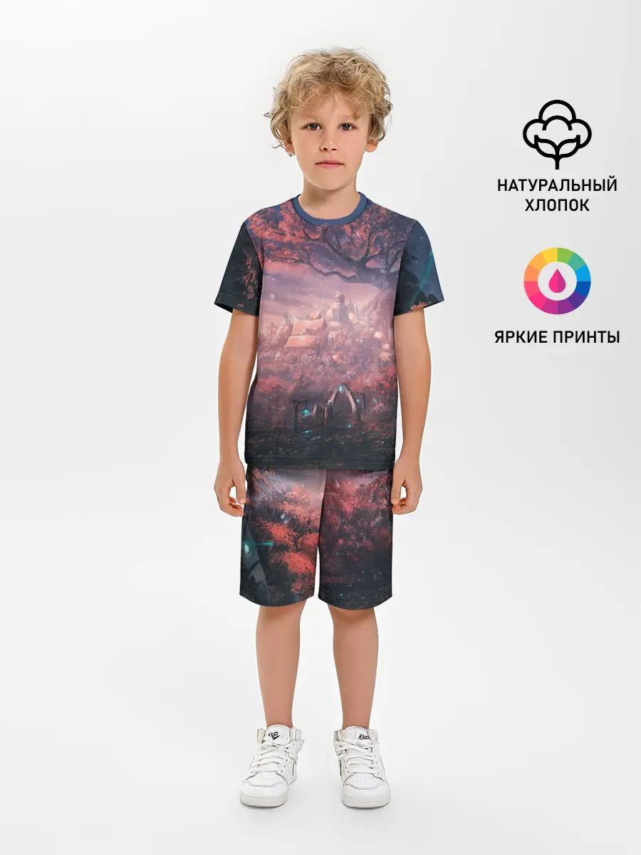 Детская пижама с шортами / Anime art tree