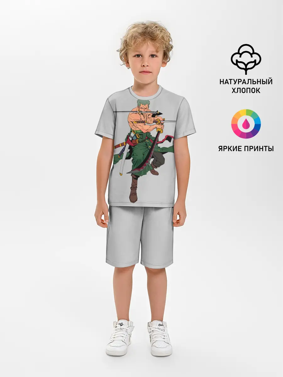 Детская пижама с шортами / Арт Ророноа Зоро, One Piece