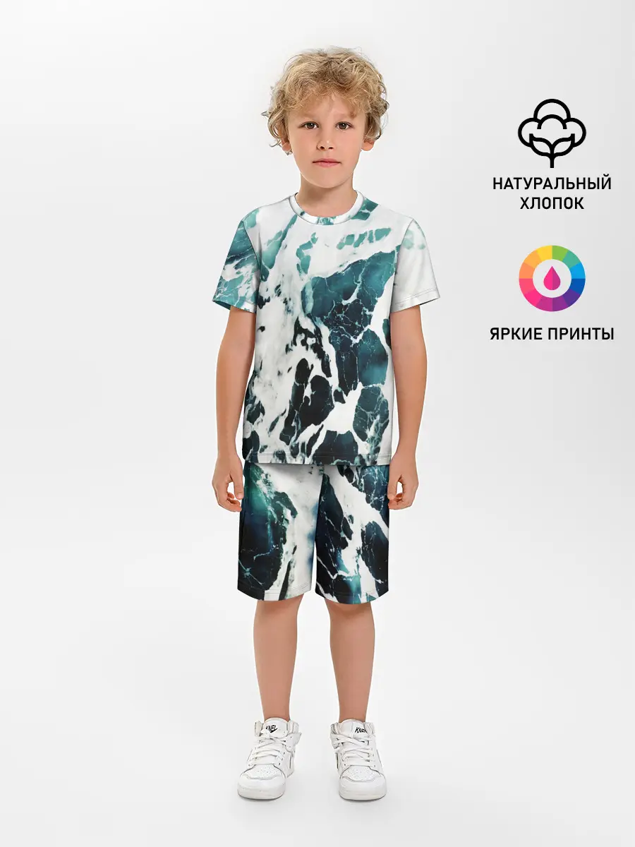 Детская пижама с шортами / море