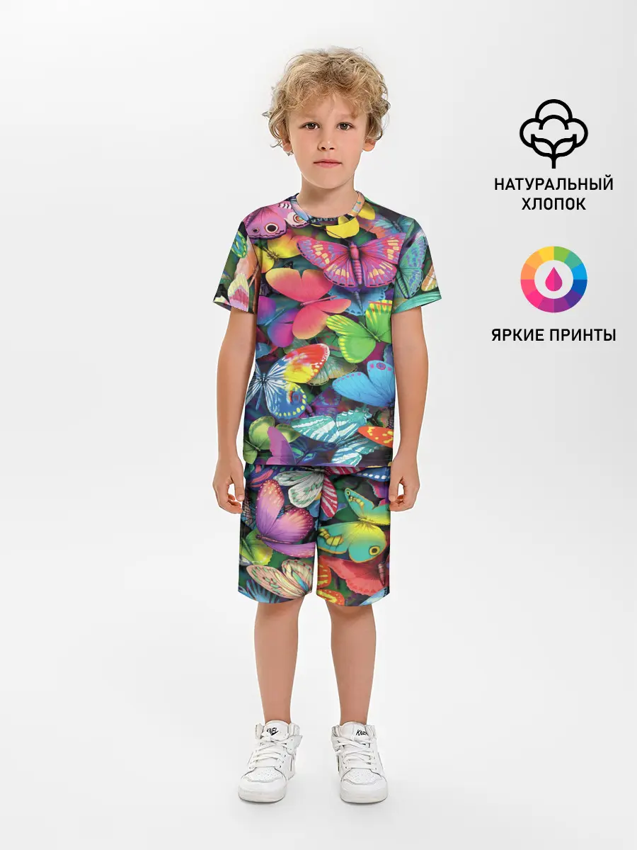 Детская пижама с шортами / Радужный рой