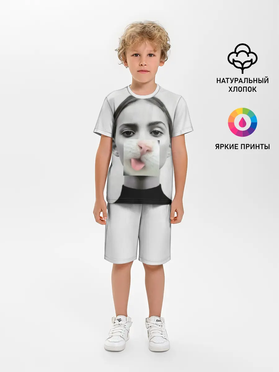 Детская пижама с шортами / kitty face