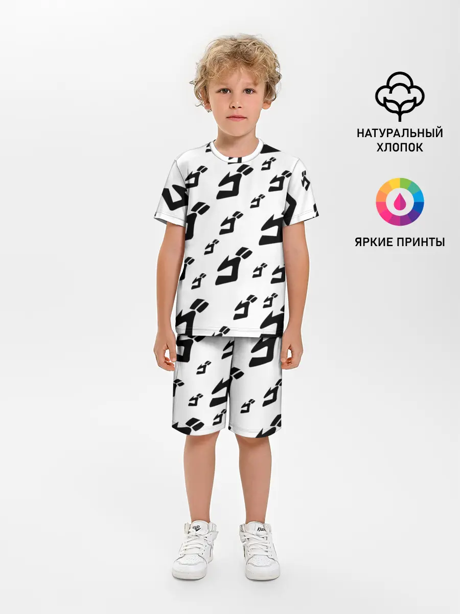 Детская пижама с шортами / JOJO PATTERN BW