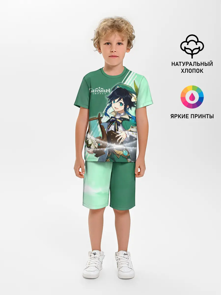 Детская пижама с шортами / Genshin Impact