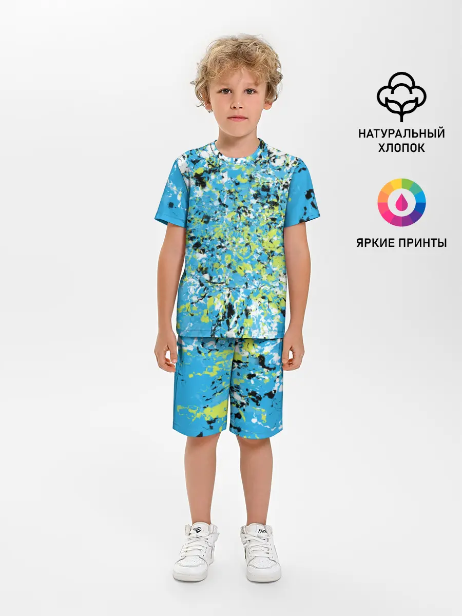 Детская пижама с шортами / Абстракция